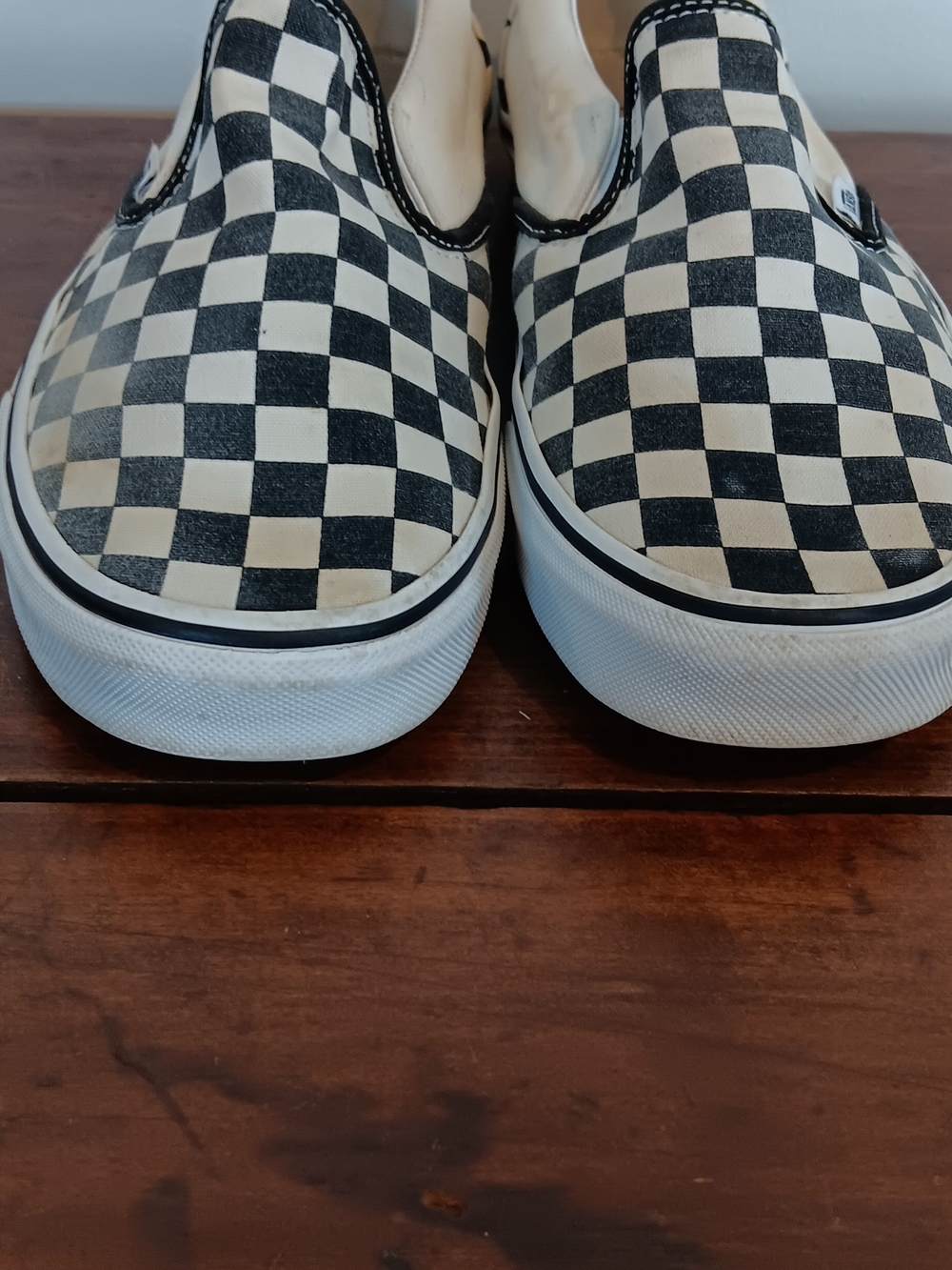 Vans Classic Slip-On Checkerboard Canvas - Black & White Sz 8.5 - Picture 8 of 8